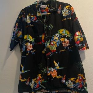 Pacific Legend Party Parrot and Drinking Toucan Hawaiian Shirt